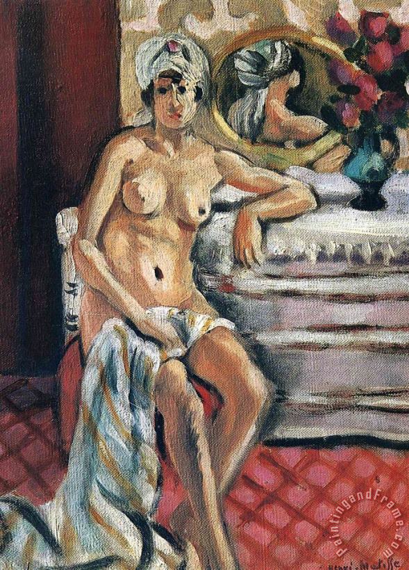 Nude in a Turban painting - Henri Matisse Nude in a Turban Art Print