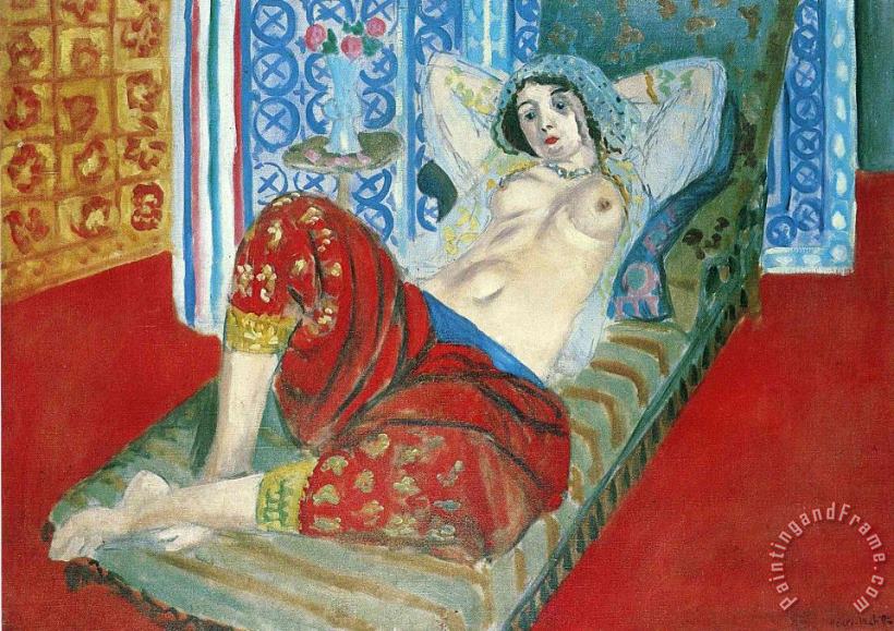 Henri Matisse Odalisque in Red Culottes 1921 Art Painting