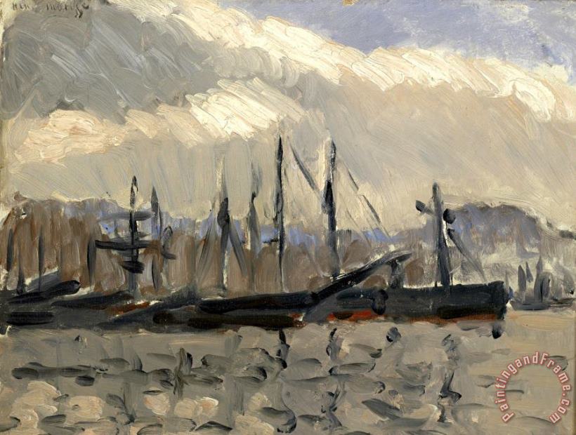 Port De Cherbourg, 1918 painting - Henri Matisse Port De Cherbourg, 1918 Art Print