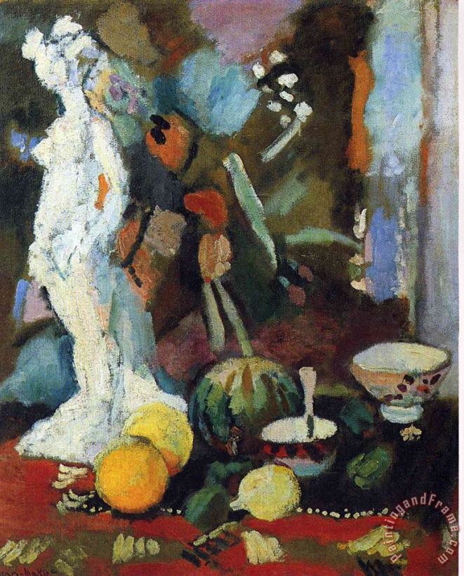 Still Life with Statuette painting - Henri Matisse Still Life with Statuette Art Print