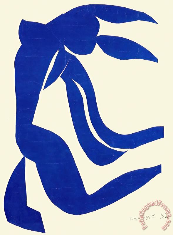 The Flowing Hair 1952 painting - Henri Matisse The Flowing Hair 1952 Art Print