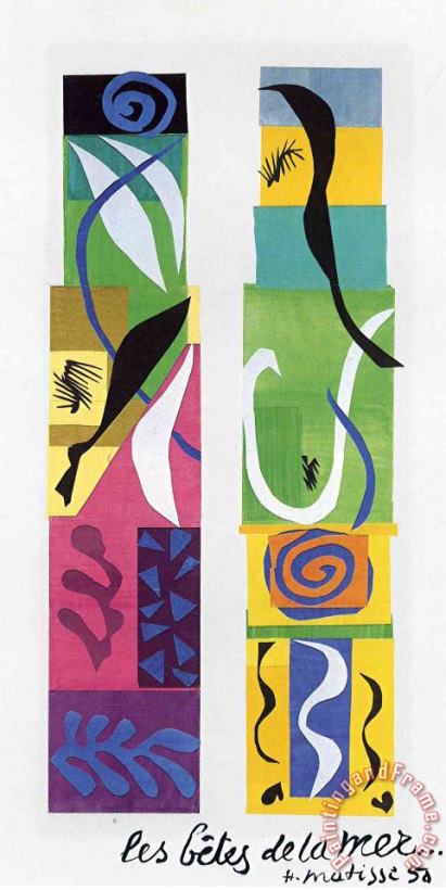 Henri Matisse The Maritime Wildlife 1950 Art Painting
