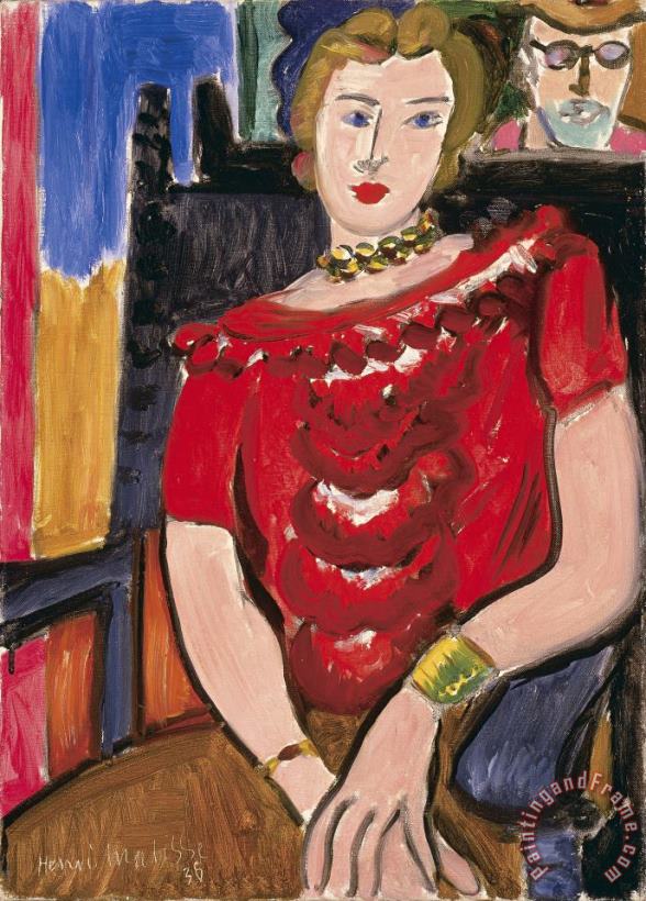 The Red Blouse painting - Henri Matisse The Red Blouse Art Print