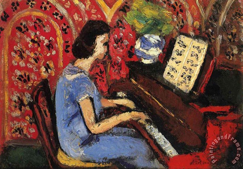 Henri Matisse Woman at Tbe Piano Art Painting