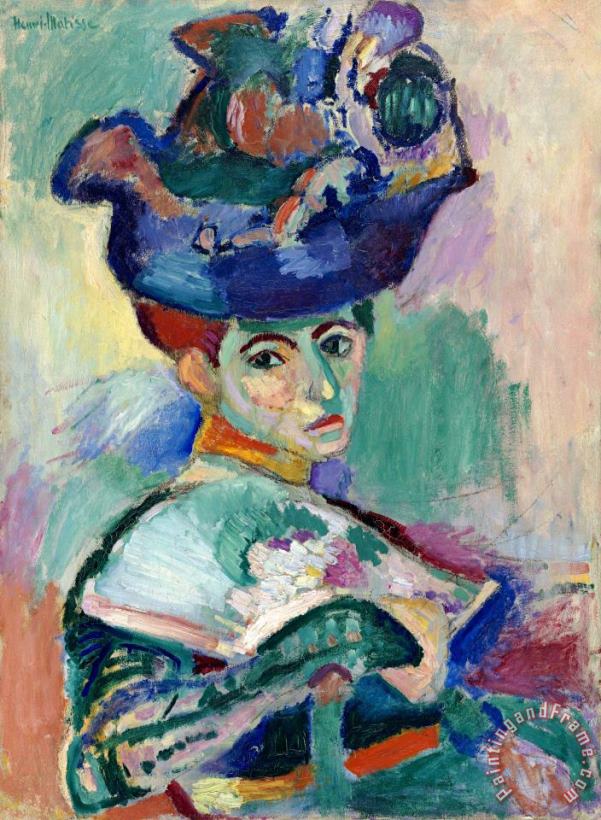Woman with Hat 1905 painting - Henri Matisse Woman with Hat 1905 Art Print