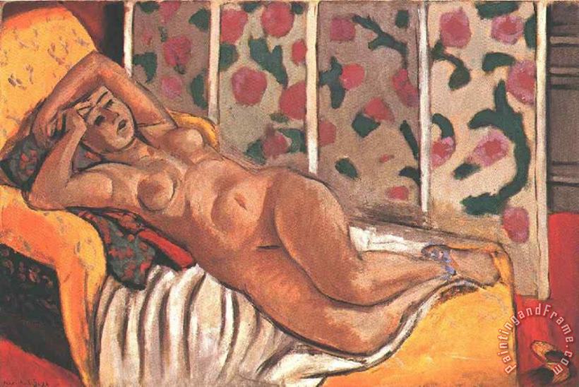 Yellow Odalisque 1926 painting - Henri Matisse Yellow Odalisque 1926 Art Print
