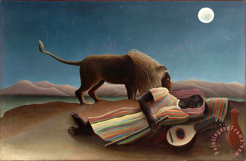 Henri Rousseau The Sleeping Gypsy Art Painting