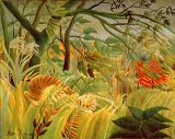 Henri Rousseau - Tiger in a Tropical Storm painting