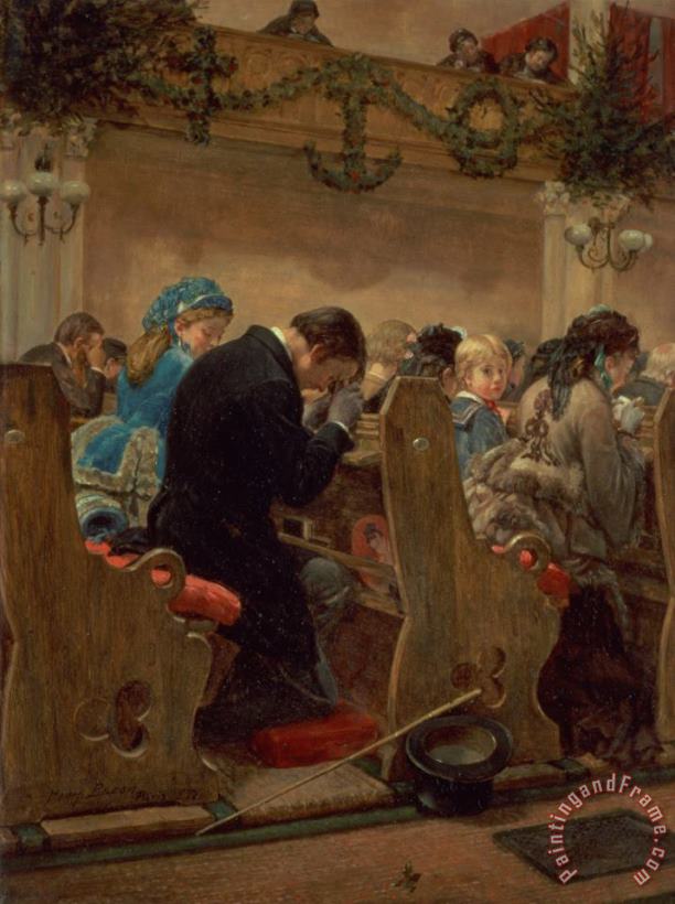 Henry Bacon Christmas Prayers Art Painting