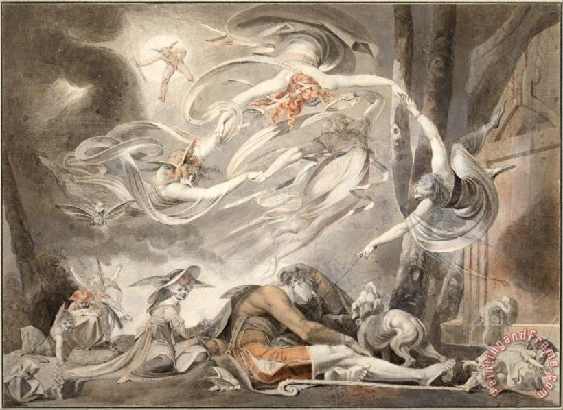 Henry Fuseli The Shepherd's Dream, 1786 Art Painting
