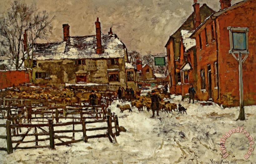 Henry John Yeend King A Village in The Snow Art Print