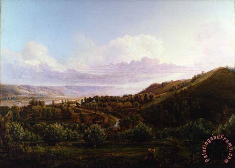 View of Bald Face Creek in The Ohio River Valley painting - Henry Lovie View of Bald Face Creek in The Ohio River Valley Art Print