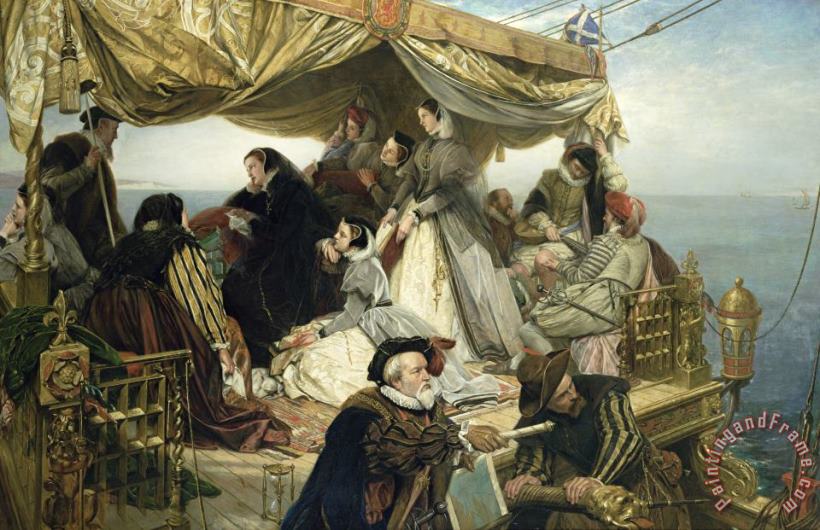 Henry Nelson O Neil Mary Stuart's Farewell to France Art Painting