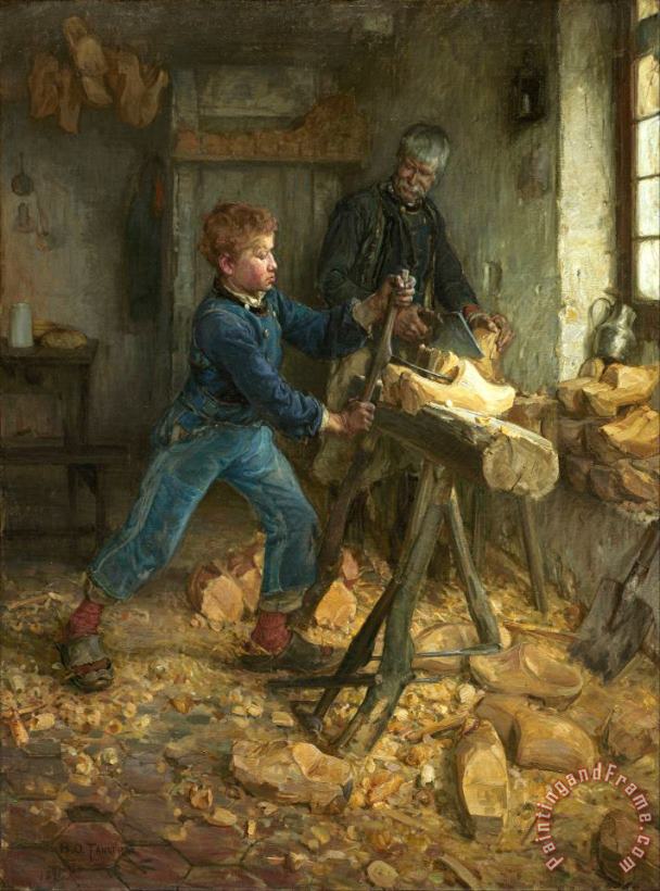 The Young Sabot Maker painting - Henry Ossawa Tanner The Young Sabot Maker Art Print