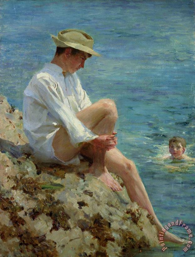 Henry Scott Tuke Boys Bathing Art Painting