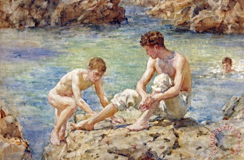 The Bathers painting - Henry Scott Tuke The Bathers Art Print