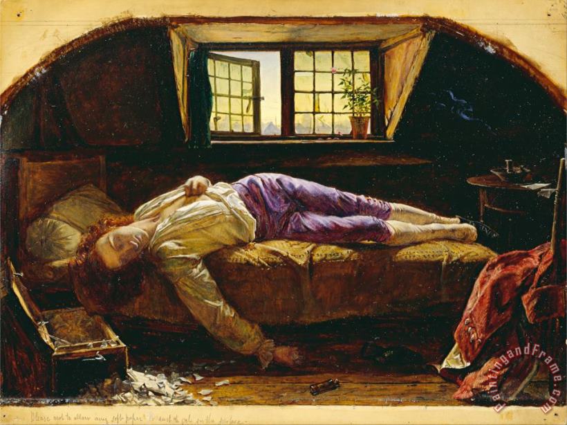 Henry Wallis The Death of Chatterton Art Painting