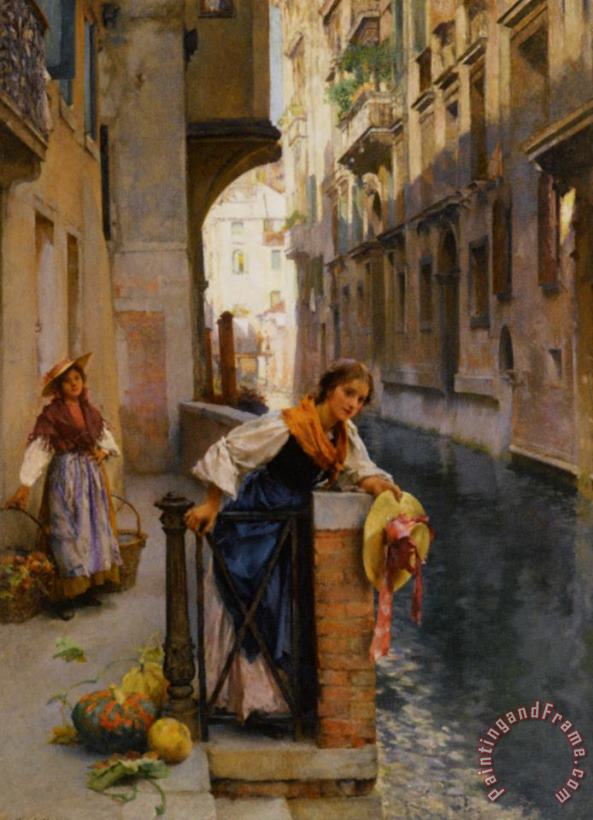 Fruit Sellers From The Islands Venice painting - Henry Woods Fruit Sellers From The Islands Venice Art Print
