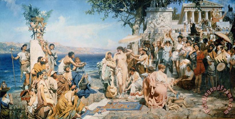 Henryk Siemieradzki Phryne at the Festival of Poseidon in Eleusin Art Painting