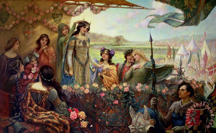 Herbert James Draper Lancelot and Guinevere Art Painting