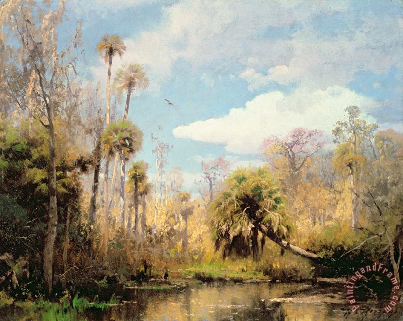 Florida Palms painting - Herman Herzog Florida Palms Art Print