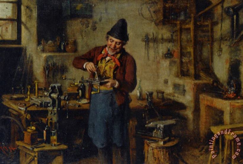 The Lock Maker painting - Hermann Kern The Lock Maker Art Print