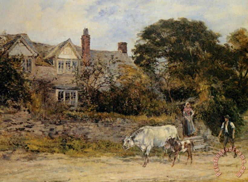 The Herdsmans Greeting painting - Heywood Hardy The Herdsmans Greeting Art Print
