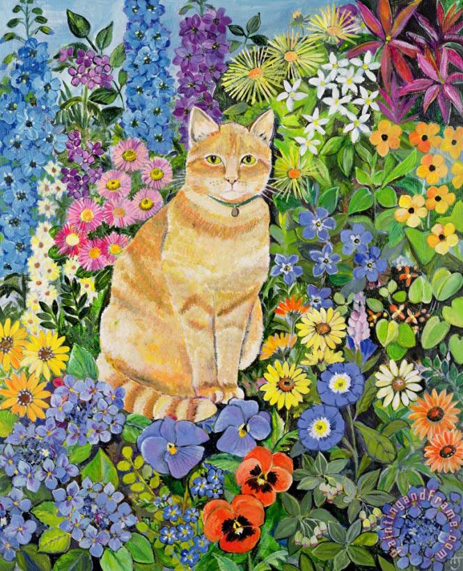 Gordon S Cat painting - Hilary Jones Gordon S Cat Art Print