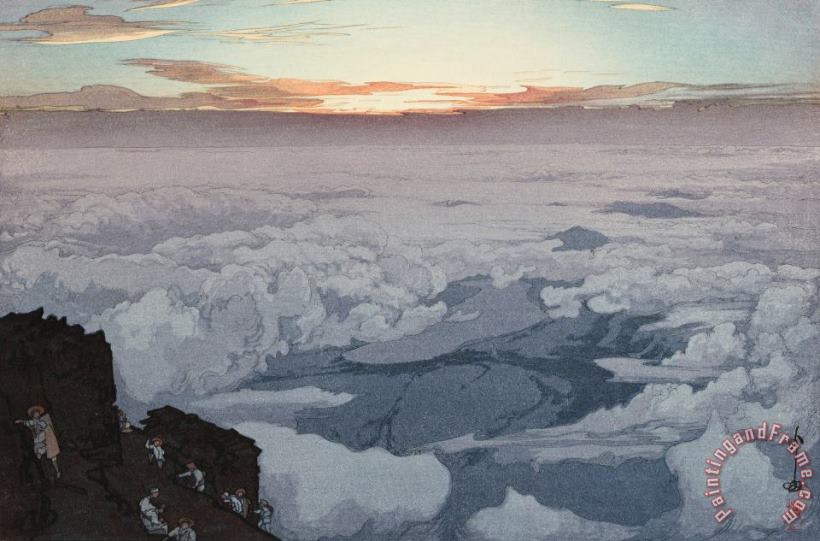 Fuji Mountain, Early Morning (gorai Ko), From The Series Ten Views of Fuji (fuji Jikkei) painting - Hiroshi Yoshida Fuji Mountain, Early Morning (gorai Ko), From The Series Ten Views of Fuji (fuji Jikkei) Art Print