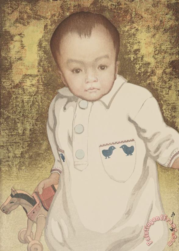 Portrait of a Boy (kodomo) painting - Hiroshi Yoshida Portrait of a Boy (kodomo) Art Print