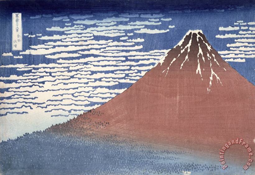 Hokusai Fine weather with South wind Art Print