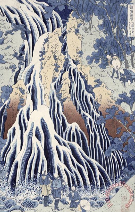 Hokusai Kirifuri Fall on Kurokami Mount Art Painting