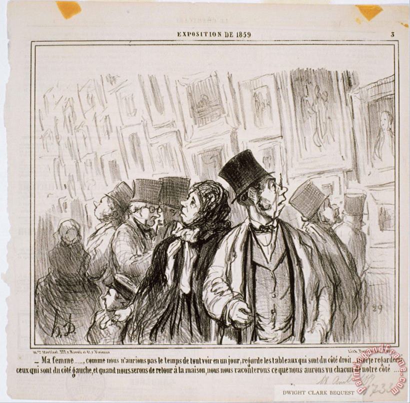 Exposition De 1859 Ma Femme…comme Nous N'aurions Pas... painting - Honore Daumier Exposition De 1859 Ma Femme…comme Nous N'aurions Pas... Art Print