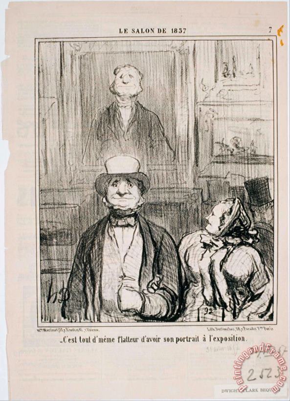 Honore Daumier Le Salon De 1857 Comment, C'est Dans Cette Cave Que… Art Painting