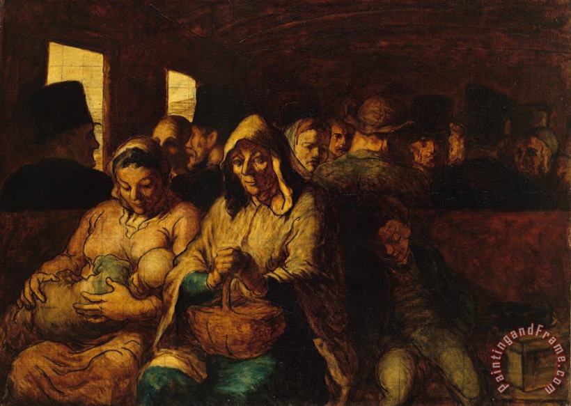 Honore Daumier The Third Class Carriage Art Print