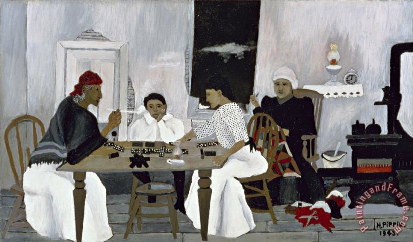 Domino Players painting - Horace Pippin Domino Players Art Print