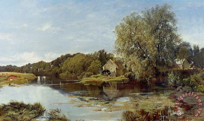 At Milton Mill on the River Irvine painting - Horatio McCulloch At Milton Mill on the River Irvine Art Print