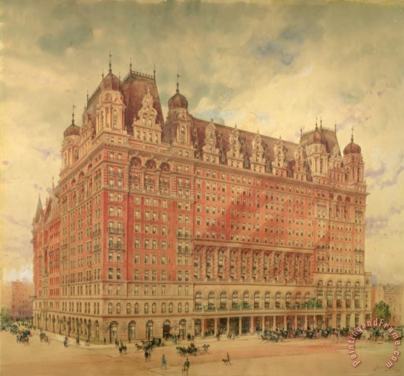 Waldorf Astoria Hotel painting - Hughson Frederick Hawley Waldorf Astoria Hotel Art Print