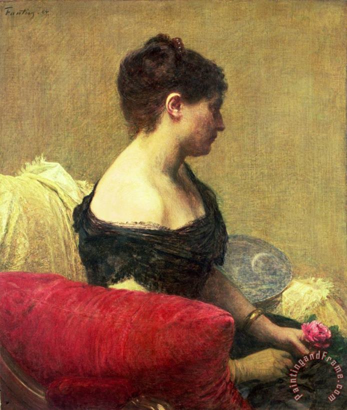 Ignace Henri Jean Fantin-Latour Portrait of Madame Maitre Art Painting