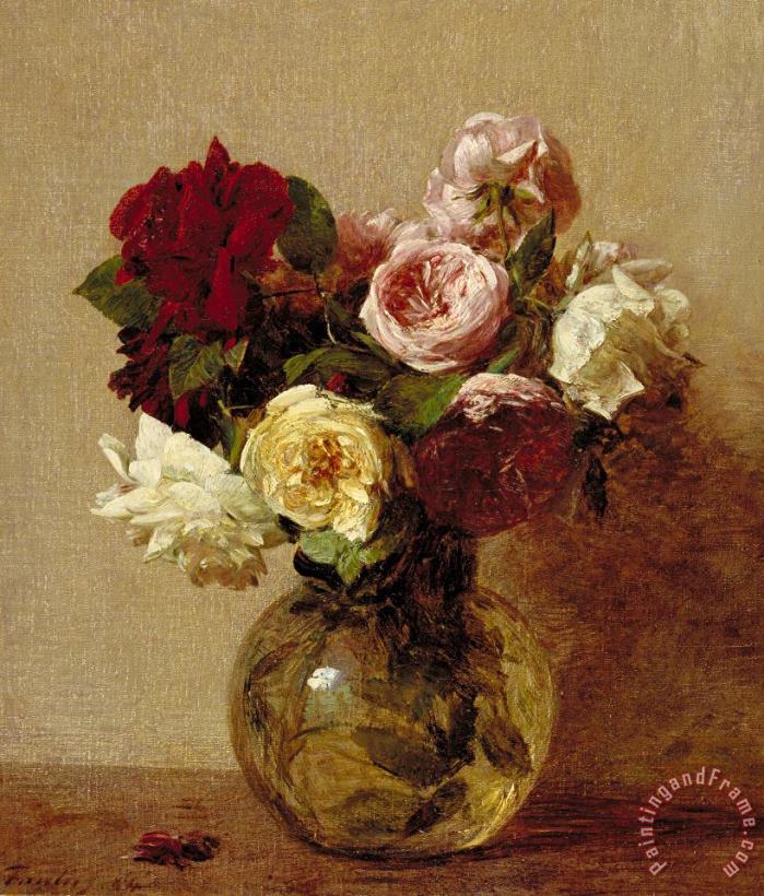 Ignace Henri Jean Fantin-Latour Roses Art Painting
