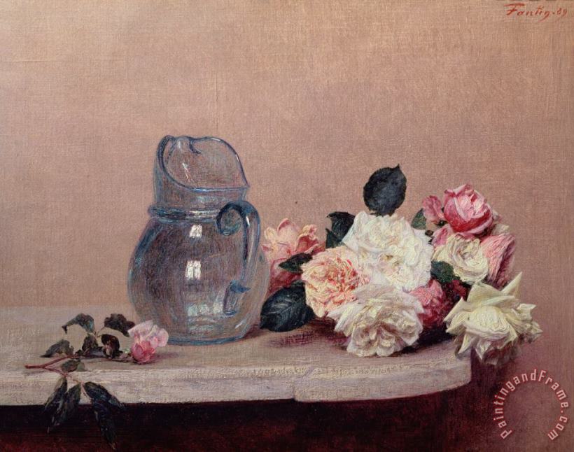 Ignace Henri Jean Fantin-Latour Still Life with Roses Art Painting