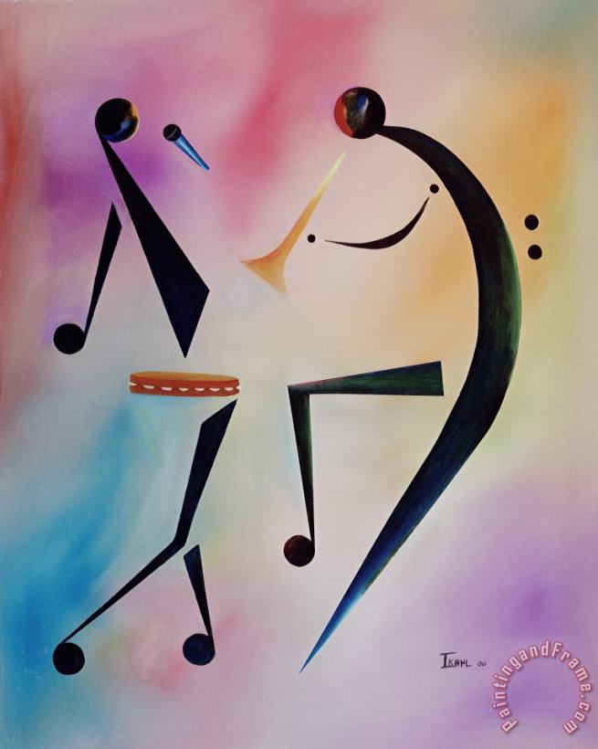 Tambourine Jam painting - Ikahl Beckford Tambourine Jam Art Print