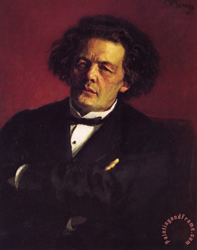 Il'ya Repin Portrait of The Pianist, Conductor, And Composer, Anton Grigorievich Rubinstein Art Painting