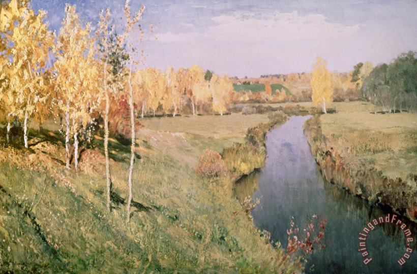 Isaak Ilyich Levitan Golden Autumn Art Painting