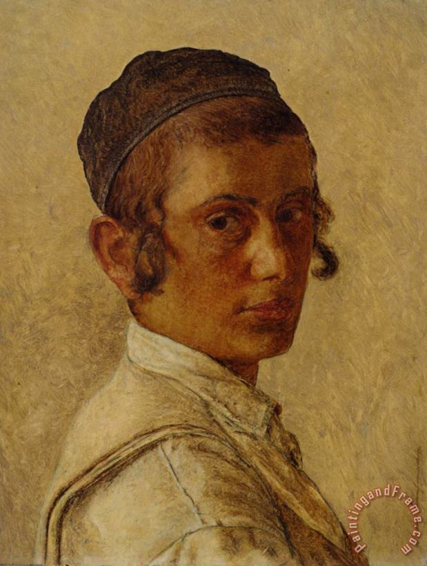 Isidor Kaufmann Portrait of a Young Orthodox Boy Art Print