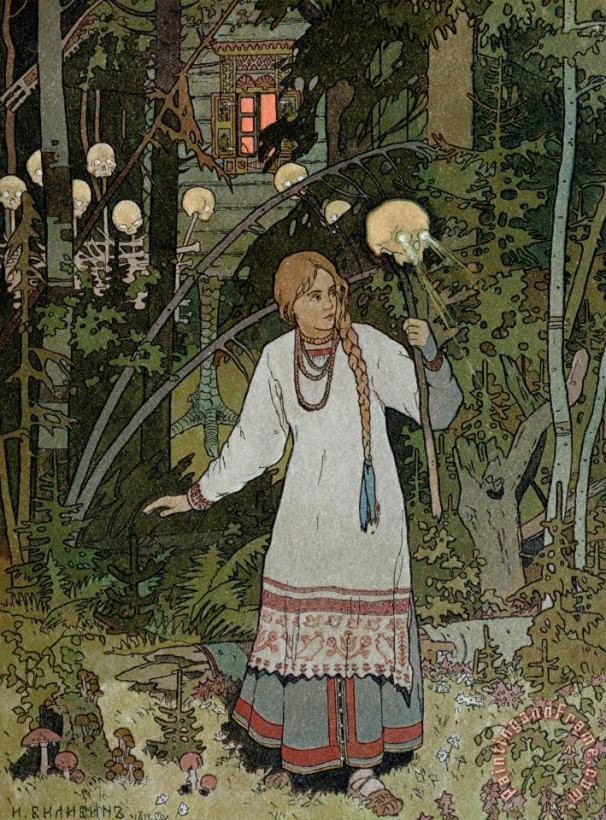 Ivan Bilibin Vassilissa In The Forest Art Print