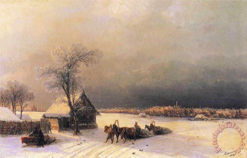 Moscow in Winter From The Sparrow Hills painting - Ivan Constantinovich Aivazovsky Moscow in Winter From The Sparrow Hills Art Print