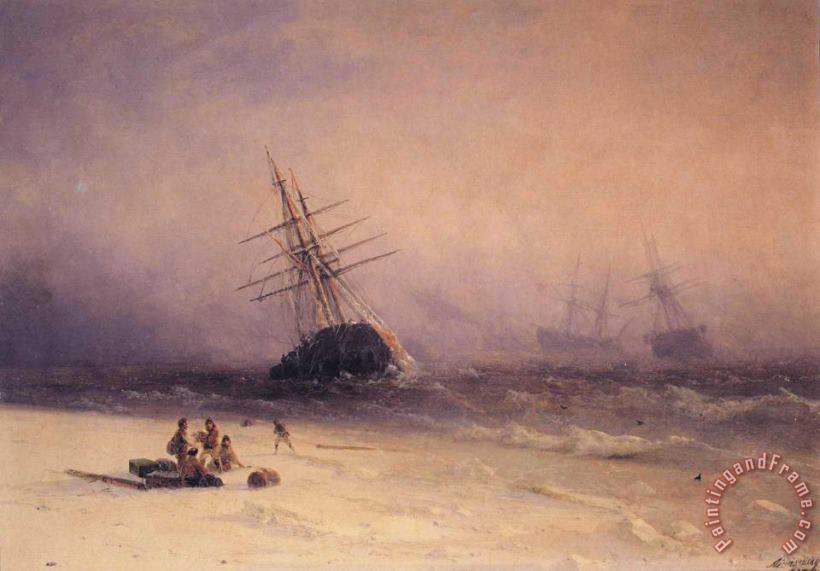 Shipwreck on The Black Sea painting - Ivan Constantinovich Aivazovsky Shipwreck on The Black Sea Art Print