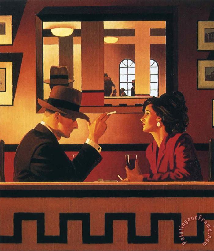 The Man in The Mirror painting - Jack Vettriano The Man in The Mirror Art Print