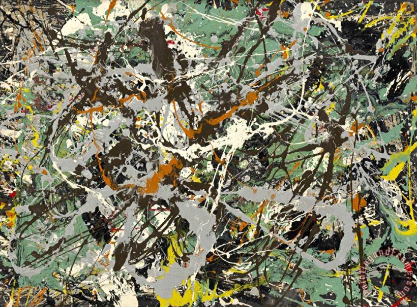 Jackson Pollock Untitled (green Silver) Art Painting
